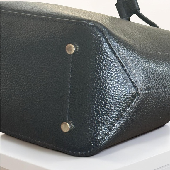 Kate Spade Mini Black Leather Bucket Top Handle Handbag! - Picture 6 of 9